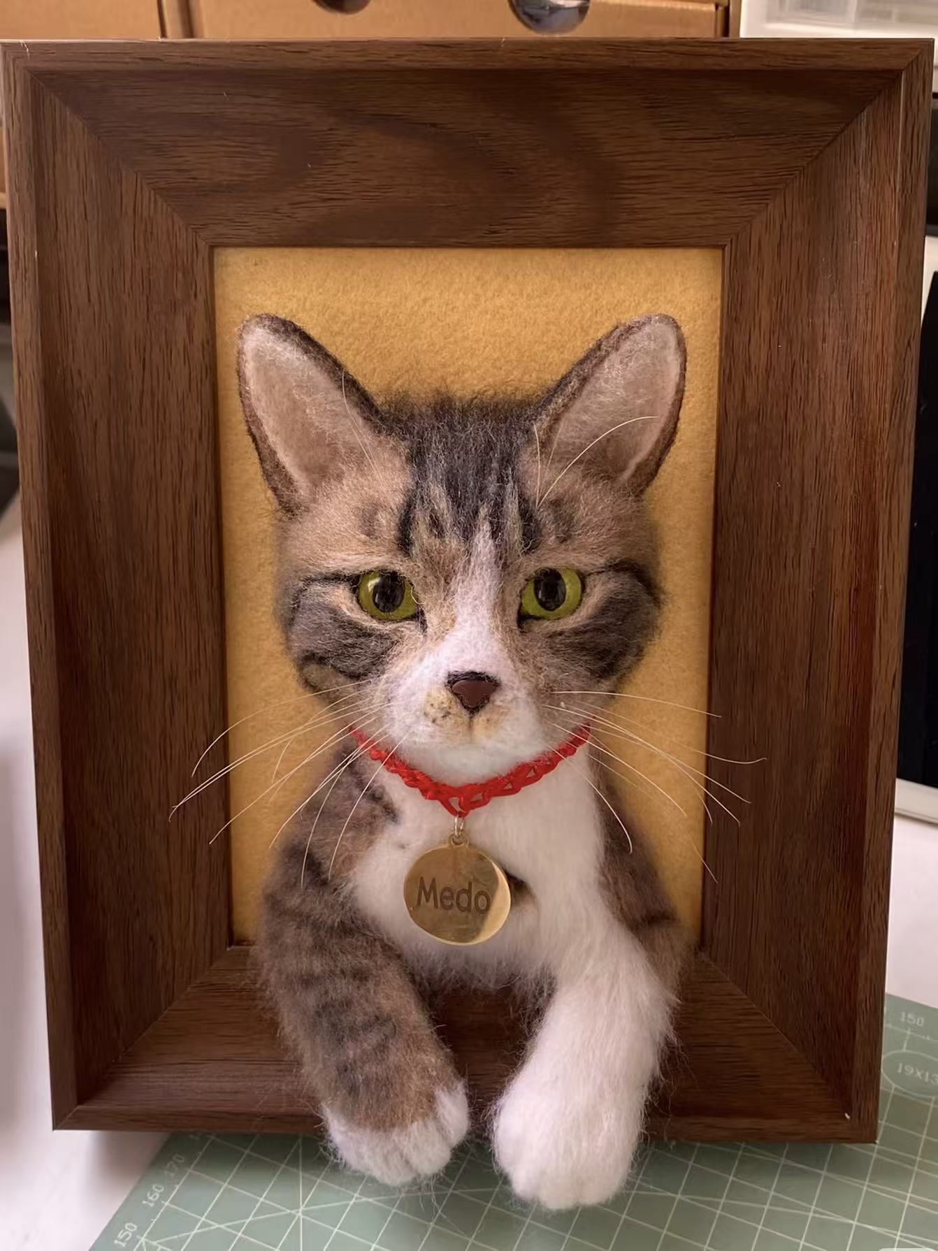 Framed Portrait With Paws-Dog & Cat